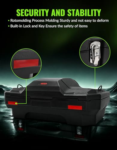 Green-L 82L Universal ATV Rear Storage Box Trunk Cargo Backrest Pad - size: #1-82L