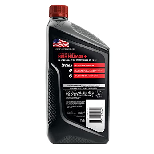 Valvoline High Mileage 150K with MaxLife Plus Technology Motor Oil SAE 10W-30 1 QT (Pack of 2) - size: 1 qt (Pack of 2), style: High Mileage 150K