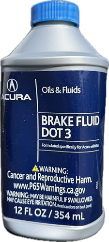 A cura DOT 3 Brake Fluid, Oils & Fluids, Formulated for Acura Vehicles, 12 Fl Oz
