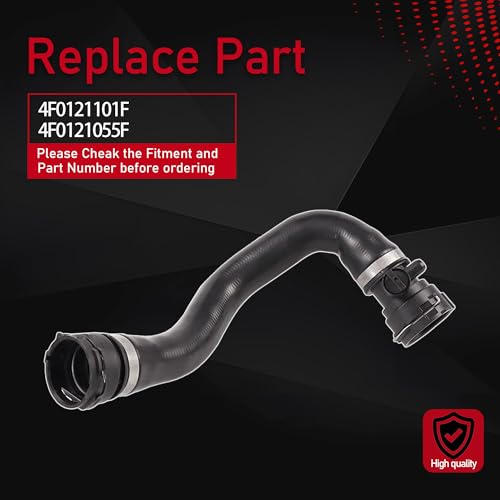4F0121101F 2pcs Radiator Hose Kit Compatible with 2006-2011 Audi