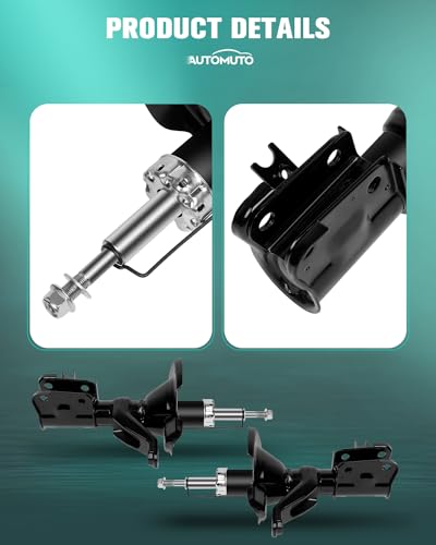 AUTOMUTO 2 Pcs Front Struts Shock Absorbers Fits 2001-2003 for Acura EL - size: 2 Pieces Front Shock Absorber