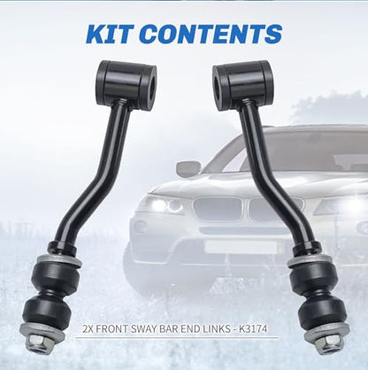 Stabilizer Sway Bar Link Front Compatible With 1991-2001 Jeep Cherokee, Jeep Comanche, Jeep Grand Cherokee, Jeep Grand Wagoneer Sway Bar End Links K3174 - size: K3174