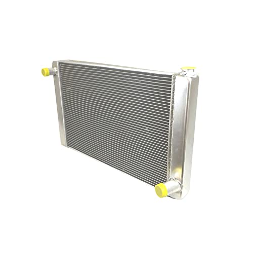 JSD G169 2 Row Single Pass Aluminum Racing Radiator Overall 31" x19" x3" Compatible with Chevy GM SBC BBC - size: 31" x19" x3"