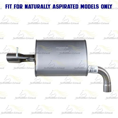 Exhaust Driver Side Muffler Compatible for 2011-2015 Ford Explorer 3.5L | Stainless Steel | Northeastern Exhaust | Free Clamp Included | Automotive Replacement Part | Direct-Fit - size: Driver Side Muffler