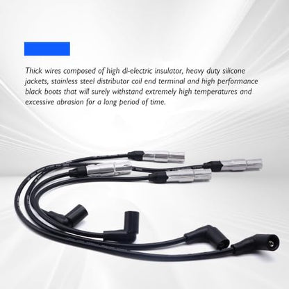 ST-4129 7mm Ignition Spark Plug Wire Set Compatible with Jetta L4 - style: 06A-905-430-AK