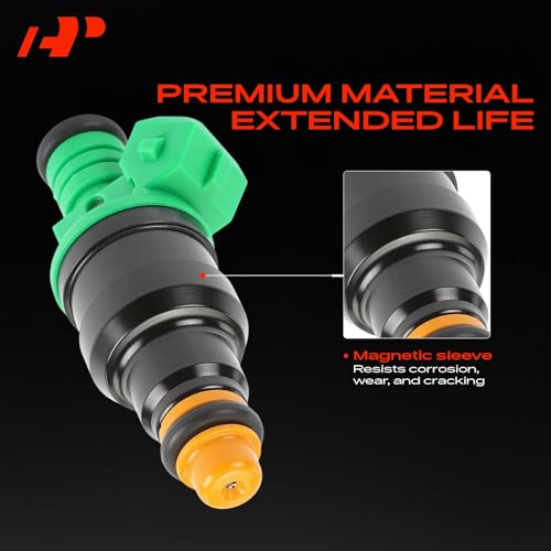 A-Premium 4 Holes Set of 8 Fuel Injectors Compatible with Ford