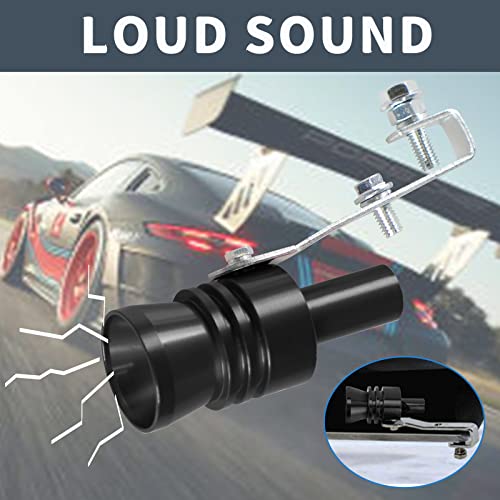 Universal Black Universal Turbo Sound Whistle Muffler Pipe Sounder Simulator Tailpipe Noise Sound Enhancer Compatible with Motorcycle, Truck, Cars, Dirt Bike and Scooter(XL 2 Pack) - color: Black