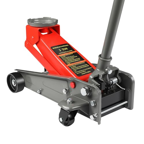 LARBANKE 3 Ton Hydraulic Floor Jack,Lift Range: 5.31''-18.11'',6600Lbs,Red
