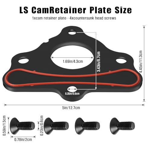 Camshaft Retainer Plate Kit for GM LS LT Engines, Gasket Bolt