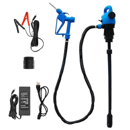 120 AC/12V DC Electric Drum Barrel Pump 55 Gallon Barrel Fuel Deliver Pumps