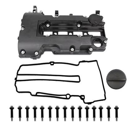 MITZONE Engine Valve Cover Compatible with 2011-2019 Chevy Cruze Sonic Volt Trax Buick Encore Cadillac ELR 1.4L Turbo Replace# 55573746 25198498 264-968 - color: Plastic