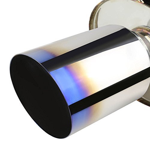 Auto Dynasty 4" Burnt Catback Exhaust Tip System For 2006-2009 Mitsubishi - color: Burnt Tip