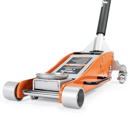 TONDA 3 Ton Low Profile Floor Jack, Aluminum Steel Hydraulic Car Jack - color: 3T Orange