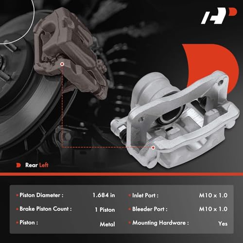 A-Premium Rear Left Driver Disc Brake Caliper with Bracket