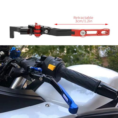 CHIFUN Brake Lever and Clutch Lever Set Replacement for BMW G310R G310GS 2017-2025, Motorcycle Foldable Length Adjustable Handlebar Lever (Red) - color: Red