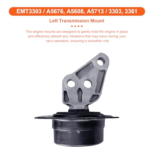 Engine Motor Mount Set & Trans Mount,Replaces A5530 A5676 A5713 A5675 - size: Srx 3.6L/3.0L Awd 10-16
