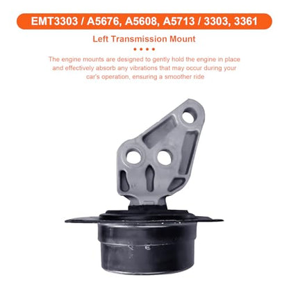 Engine Motor Mount Set & Trans Mount,Replaces A5530 A5676 A5713 A5675 - size: Srx 3.6L/3.0L Awd 10-16
