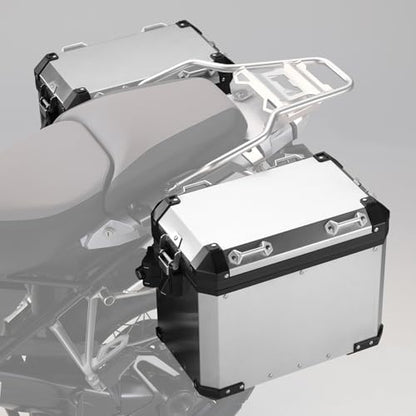 TCMT 48L Saddlebags Panniers Side Case Luggage Bag Fit For BMW R1200GS Adventure 2013-2018 R1250GS 2019-2024 F850GS 2017-2022 F900GS 2023-2025 - color: Chrome, size: Saddlebag