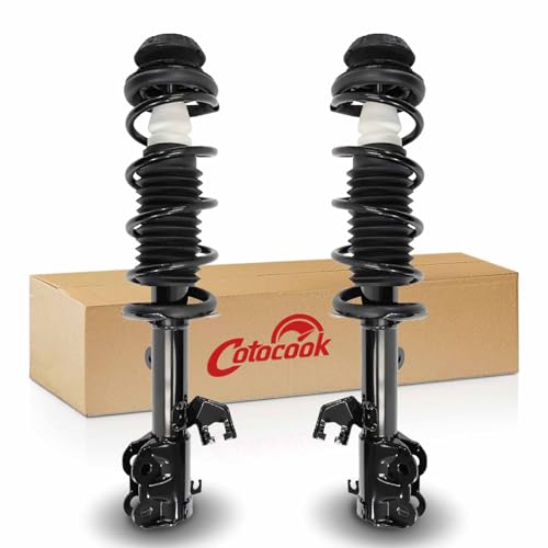 Front Complete Struts Assembly with Coil Spring Compatible with Versa 2012-2019 & Versa Note 2014-2019, Front Shock Absorbers Pair Replacement, 1333584L 1333584R