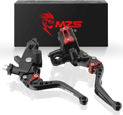MZS Universal 7/8 Motorcycle Brake Master Cylinder Clutch Cable Levers Set