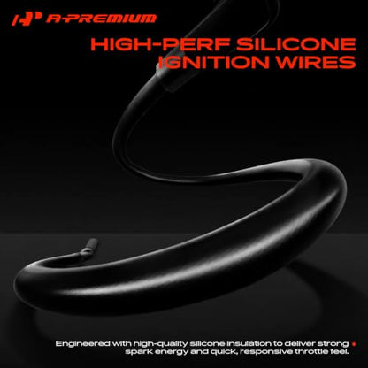 A-Premium 7MM Spark Plug Wires Set of 4, 1.6L L4 Compatible with Mini