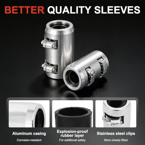 44" Stainless Steel Radiator Flexible Coolant Water Hose Kit - color: Silver, size: 44 Inch