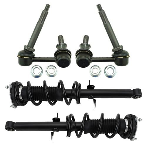 TRQ Front Suspension Kit Shock & Spring Strut Assembly Sway Bar Stabilizer - style: PSA29048
