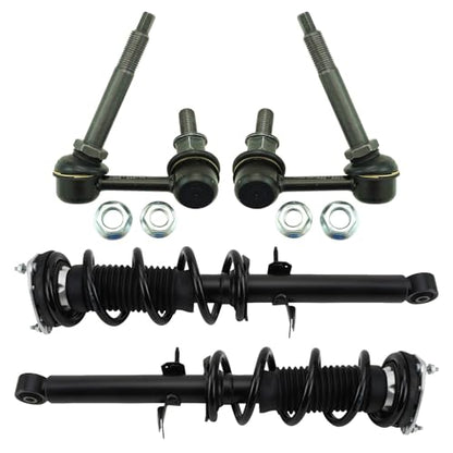 TRQ Front Suspension Kit Shock & Spring Strut Assembly Sway Bar Stabilizer - style: PSA29048
