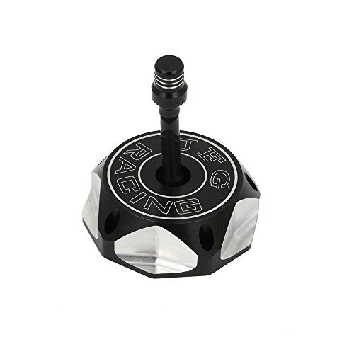 JFG RACING Dirt Bike Gas Fuel Tank Cap CNC for XR50 XR70 XR80 XR100 CRF150R CRF230F CR250R CR85R CR125R Dirt Pit Bike Black - color: black