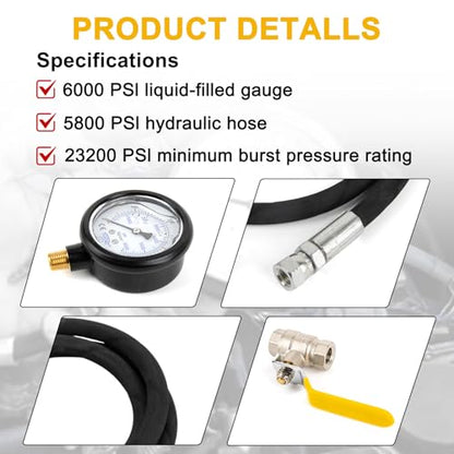 Hpop Test Tool High Pressure and Air Leak Test Gauge Tool Kit for F350
