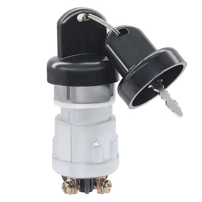 Universal 3 Wire Engine Starter Switch with 2 Keys Replacement Parts Fit for Honda Motorcycle, Scooter, Truck, Tractor, Forklift, Agricultural Modified Car etc.