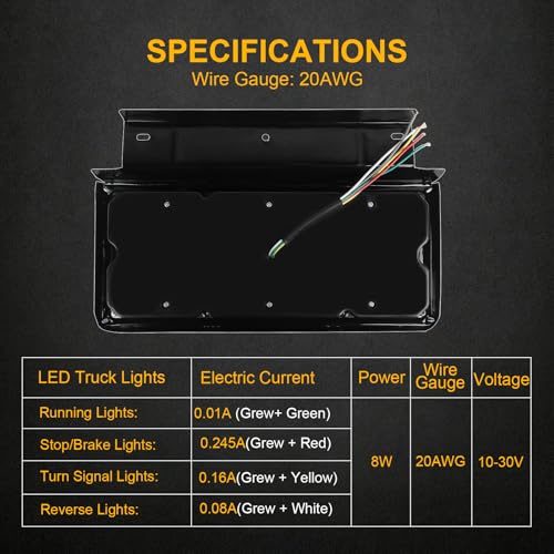2PCS 40 LED Trailer Tail Lights Bar Kit with Iron Net Protection - color: Tail Lights-E