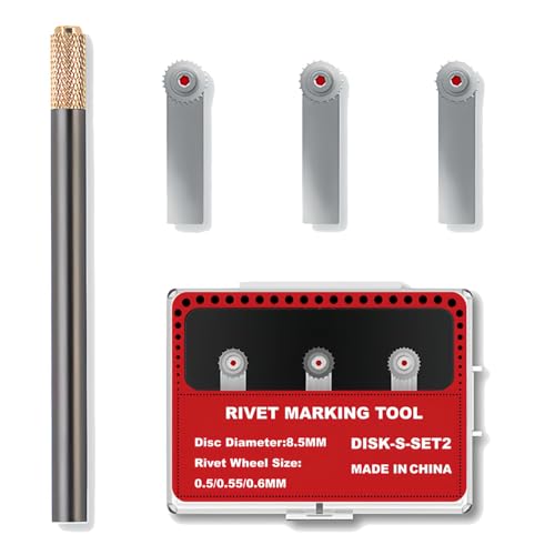HUBEST Model Rivet Maker Tool with Handle for Model Hobby Craft Building Accessories Tool(Set S2) - size: RM-S2