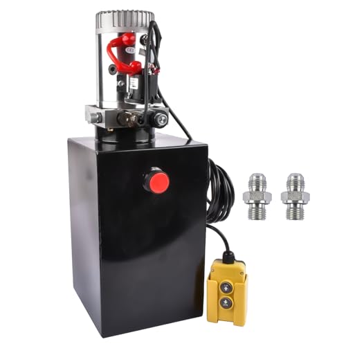 Steel Single Acting Hydraulic Pump 12V DC Hydraulic Power Unit 3.75 Gallon Dump Trailer Pump Dynast