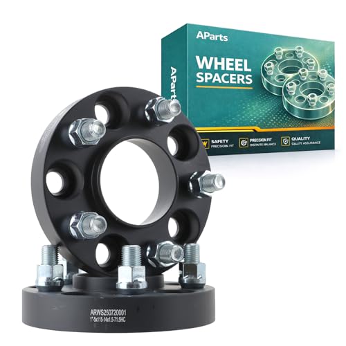 AParts 5x115 Hubcentric Wheel Spacers 1", 71.5mm Hub Bore, M14x1.5 Studs, Forged Aluminum Wheel Spacers Compatible with for Chrysler 300 2005-2010, for Chrysler 300 2005-2010, for Chrysler 300 2011-20 - size: 1"-5x115-71.5mm-M14x1.5