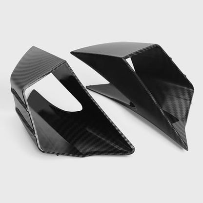 WOOGA Motorcycle Side Winglet,Motorcycle Side Spoiler Front Fairing Aerodynamic Winglets Air Deflector Wing Compatible with Ho&n&da CBR650R 2019-2023 Su&zu&ki GSX250R (Carbon Fiber Look) - color: Carbon fiber look