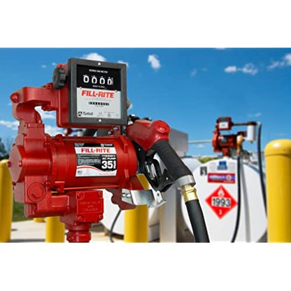 Fill-Rite FR311VB 115V/230V 35 GPM Fuel Transfer Pump with Mechanical Meter Package (Gallons) - Heavy-Duty Electric Pump with High Flow Rate and Durable Construction - style: Mechanical Meter (Gallons)
