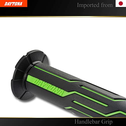 DAYTONA Universal 7/8" Motorcycle Handlebar Grips for Stylish and Comforting Long Rides (Geometric) (Green) - color: Green