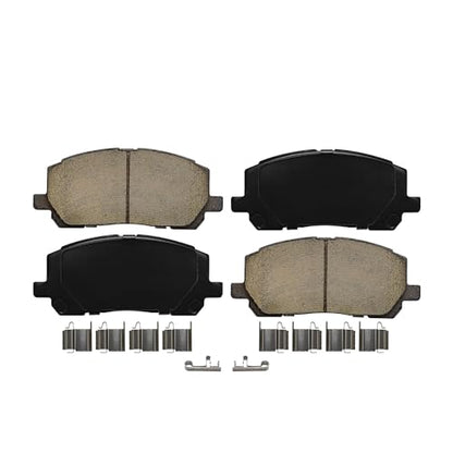 Detroit Axle - Front Ceramic Brake Pads w/Hardware + Brake Cleaner Fluid - size: 4P1201968/Kit