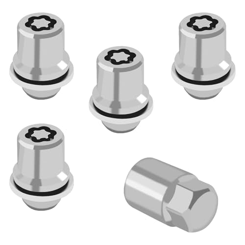 4PCS Wheel Lock Lug Nuts for Toyota, M12x1.5 Anti-Theft Locking Lug Nuts with Wheels Lock Key, 00276-00900 Chrome Wheel Locks for Car Lugs Nut Compatible with Toyota Camry Lexus