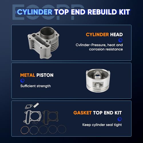 ECCPP 100cc Cylinder Piston Gaskets Top End Kit 2006-2013 for Mazda 3 - size: 100CC-139QMB