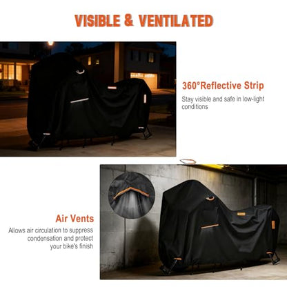 Saking 420D Motorcycle Cover 109" for Touring Model Harley Davidson CVO