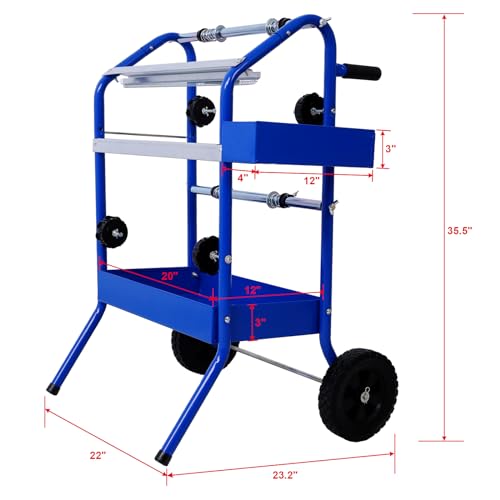 18” Multi-Roll Masking Paper Dispenser with Storage Tray - color: Blue