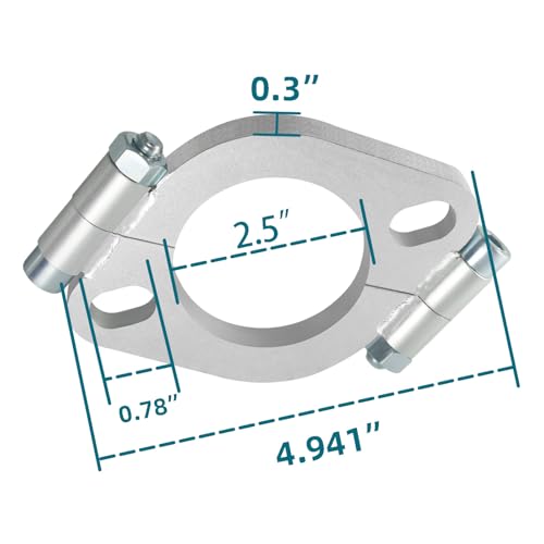 2.5” Exhaust Flange Repair kit, 2PCS Split Flanges with Bolts - size: 2.5inch-2pcs