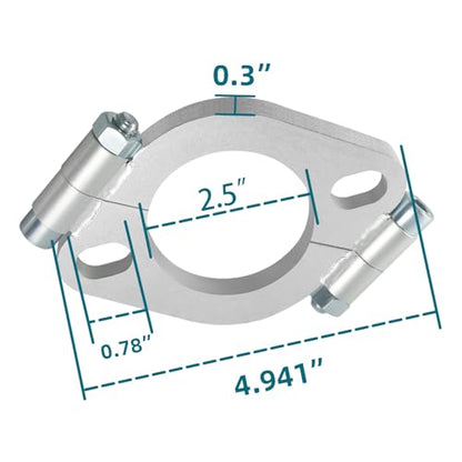 2.5” Exhaust Flange Repair kit, 2PCS Split Flanges with Bolts - size: 2.5inch-2pcs