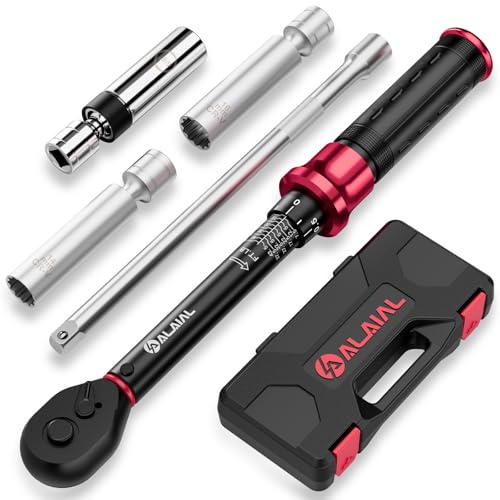Spark Plug Socket Set with Torque Wrench 3/8 Drive, 5-45 ft.lb - size: 5PCS