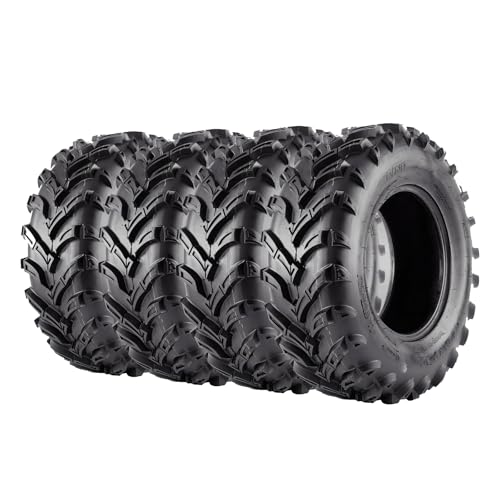 ATV Tire Set Of 4 AT25x8-12 Front ＆ AT25x10-12 Rear All Terrain ATV UTV Off-Road Tires12 inch atv tires, 6PR Tubeless. - size: QD 137 25x8-12＆25x10-12