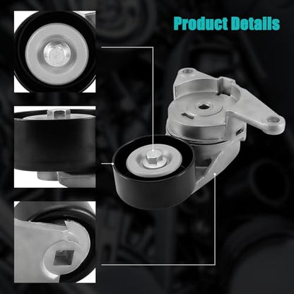AULINK 12575509 Belt Tensioner Assembly with Pulley 2.8L 3.0L 3.6L V6 - size: 12575509