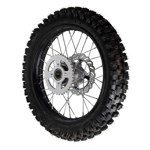 18" Rear Wheel Rim Tire Assembly For Dirt Trail Bike Apollo 250cc DB-36 110/90-18 Includes Brake Rotor and 530 18T Sprocket (DOES NOT FIT HAWK250 or RAVEN250)