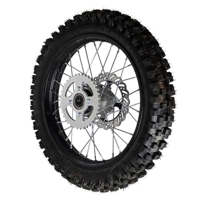 18" Rear Wheel Rim Tire Assembly For Dirt Trail Bike Apollo 250cc DB-36 110/90-18 Includes Brake Rotor and 530 18T Sprocket (DOES NOT FIT HAWK250 or RAVEN250)